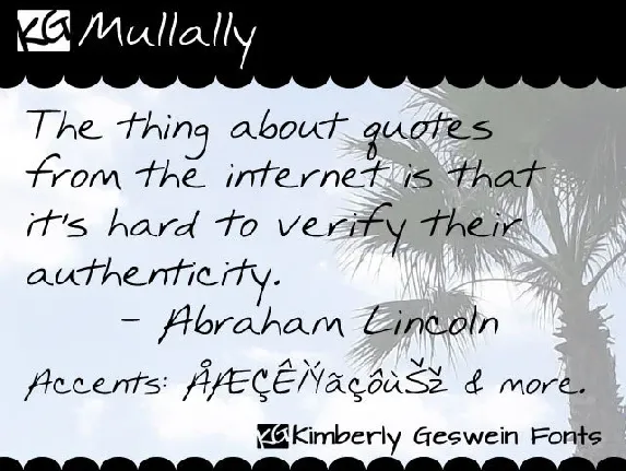 KG Mullally font