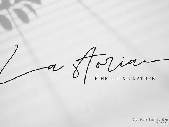 La storia Signature font