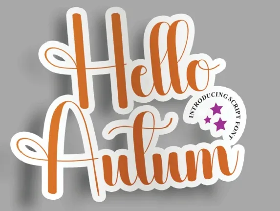 Hello Autum Script font