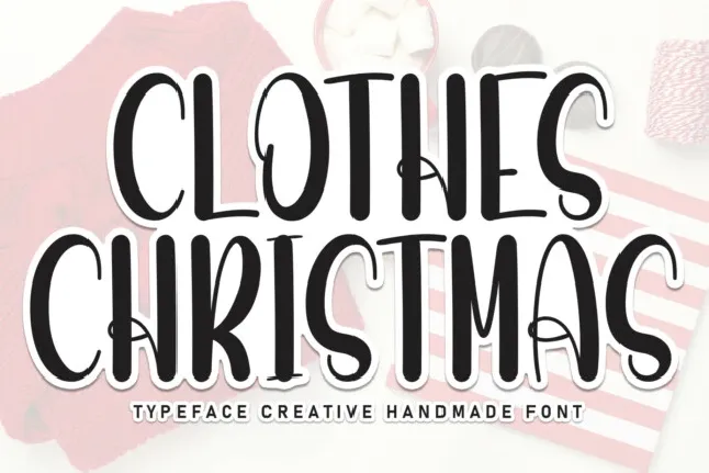 Clothes Christmas Display font