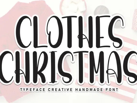 Clothes Christmas Display font