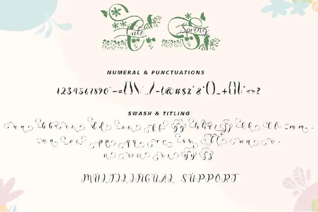 Spring Monogram font