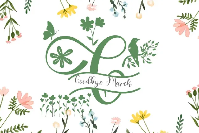 Spring Monogram font