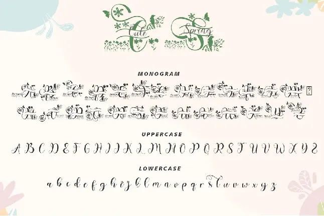 Spring Monogram font