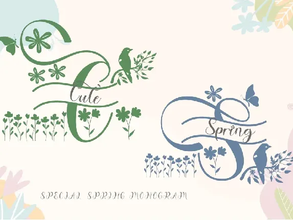 Spring Monogram font