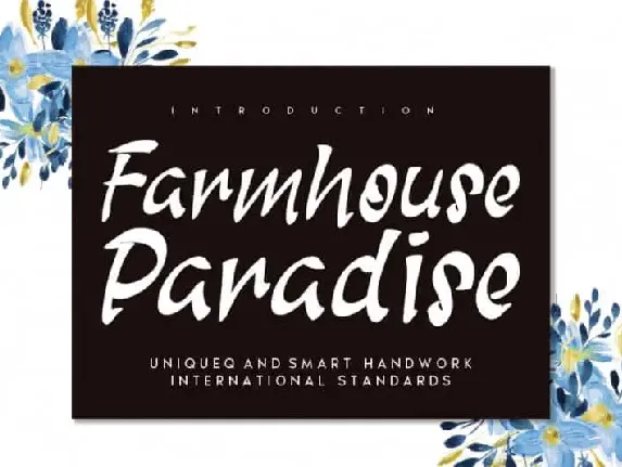 Farmhouse Paradise Brush font