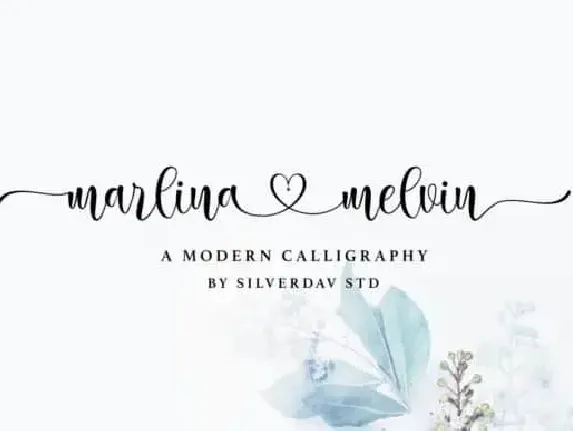 Marlina Melvin Calligraphy font