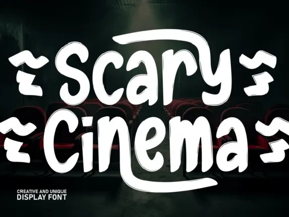 Scary Cinema Display font