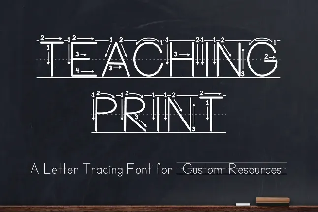 Teaching Print font