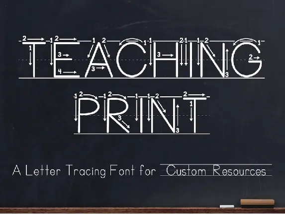 Teaching Print font