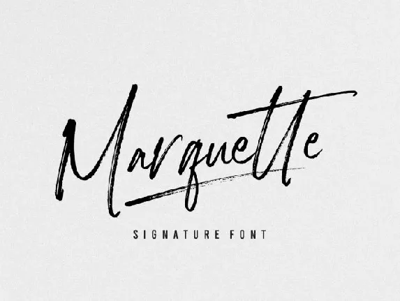 Marquette Signature font