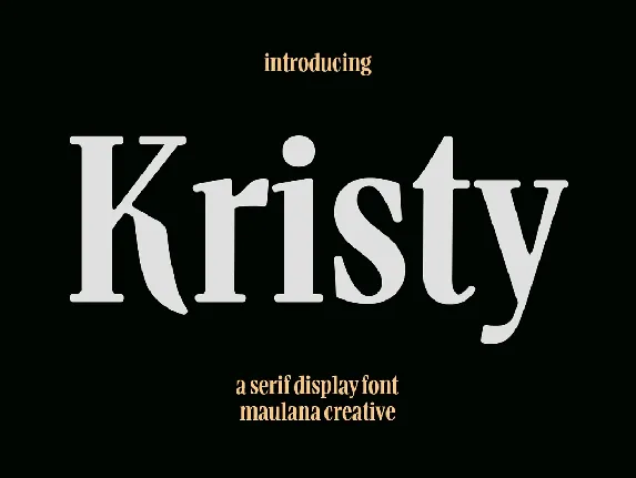 Kristy Serif Display font