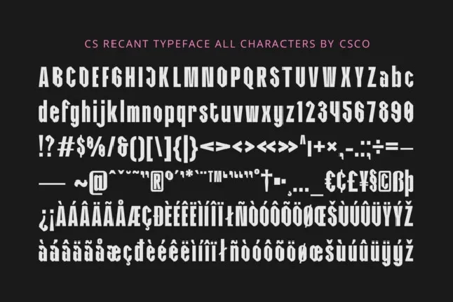 CS Recant font