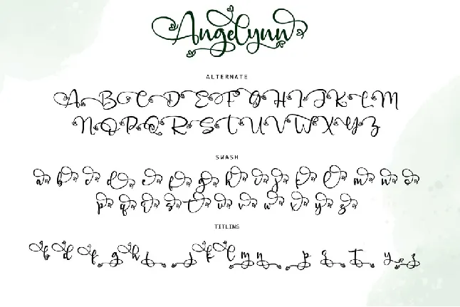 Angelynn font