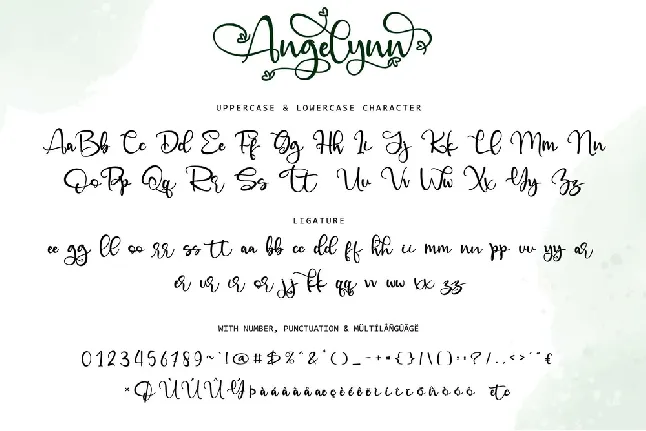 Angelynn font