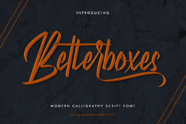 Betterboxes Demo font