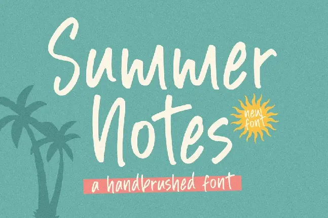 Summer Notes font