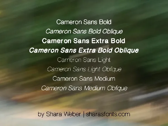 CameronSans font