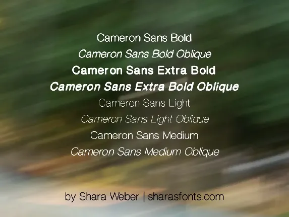 CameronSans font