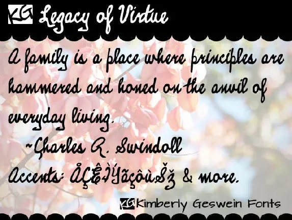 KG Legacy of Virtue font