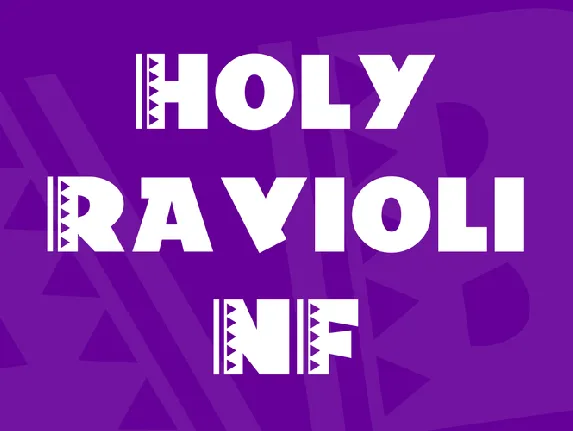 Holy Ravioli NF font