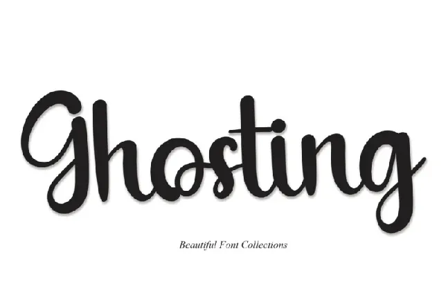 Ghosting Script font