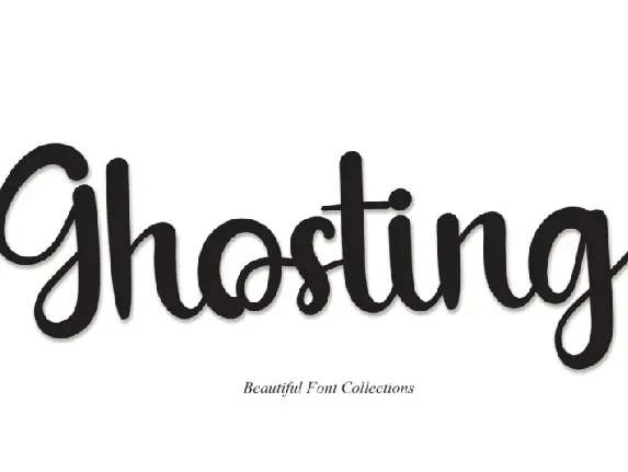 Ghosting Script font