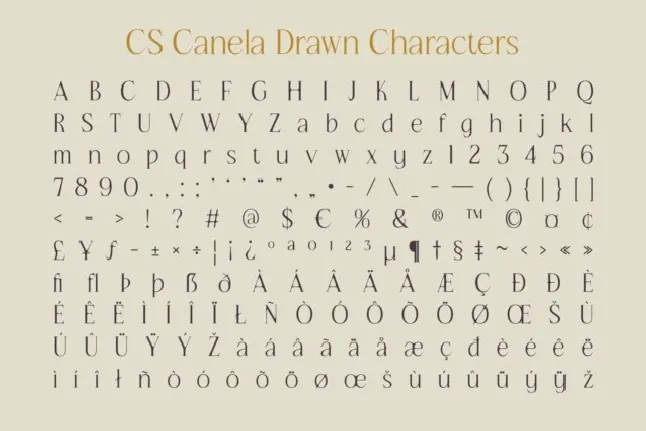 CS Canela Drawn font