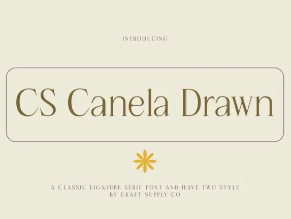 CS Canela Drawn font