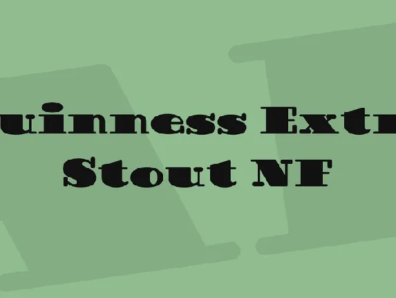 Guinness Extra Stout NF font