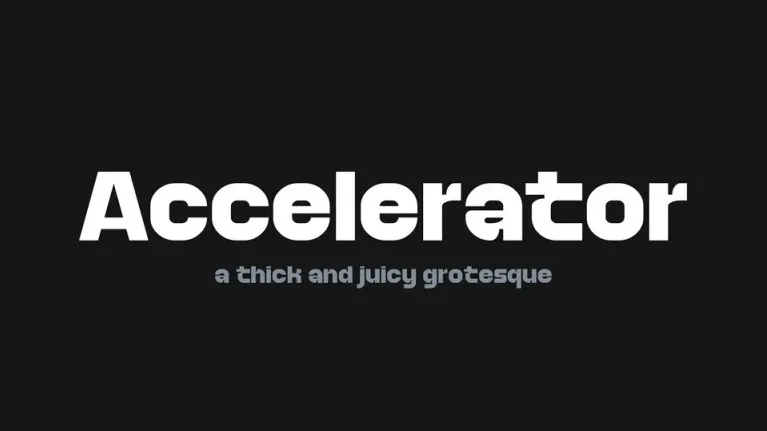 Accelerator font