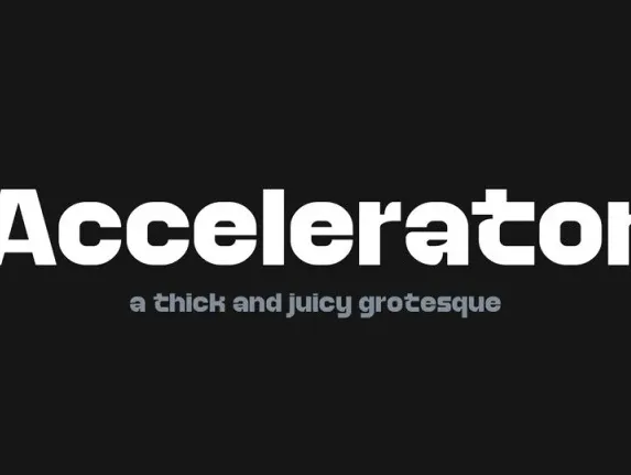 Accelerator font