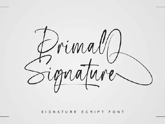 Primal Signature font