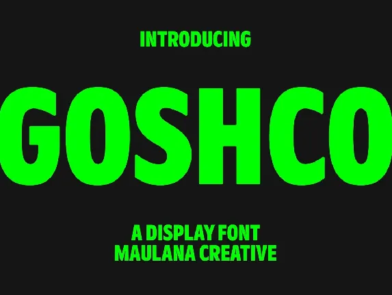 Goshco font