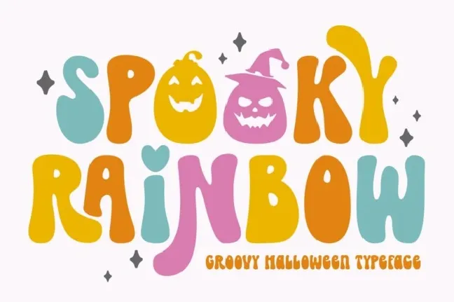 Spooky Rainbow Display font