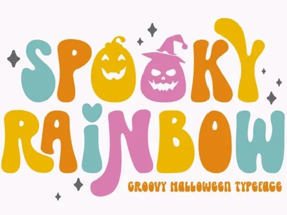 Spooky Rainbow Display font