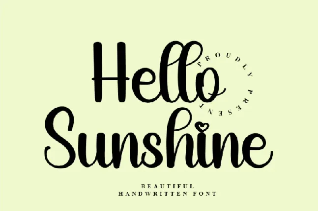 Hello Sunshine Typeface font