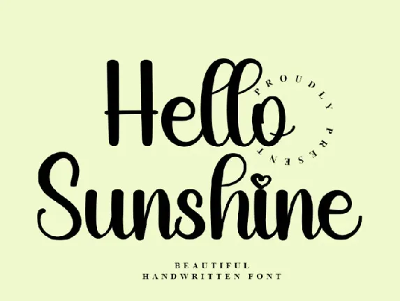 Hello Sunshine Typeface font