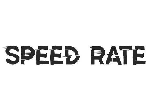 Speed Rate font