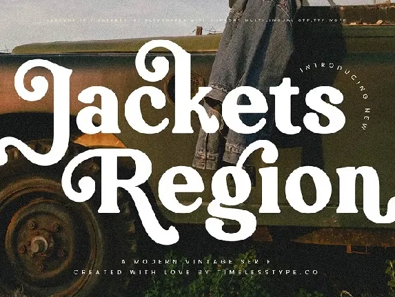 Jackets Region font