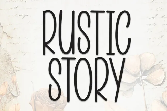 Rustic Story Display font