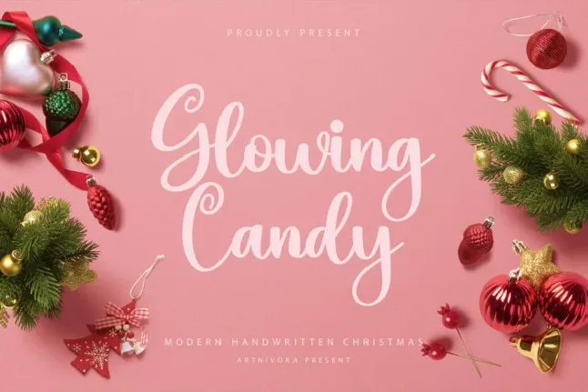 Glowing Candy font