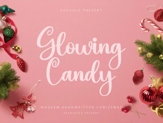 Glowing Candy font