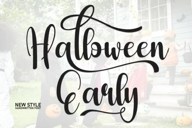 Halloween Early Script font