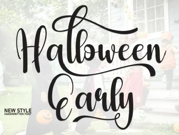 Halloween Early Script font