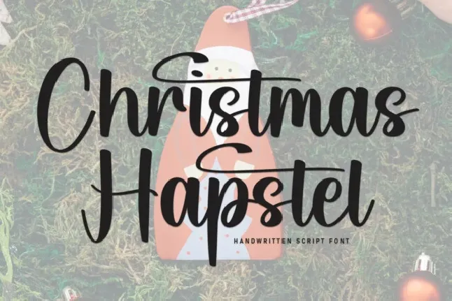 Christmas Hapstel Display font