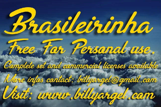 Brasileirinha Personal Use font