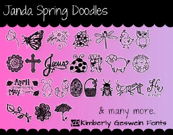 Janda Spring Doodles font