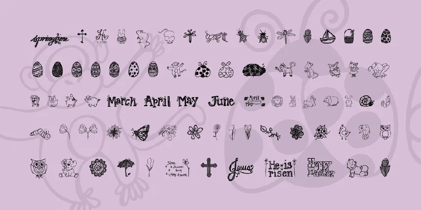 Janda Spring Doodles font