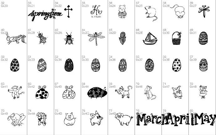 Janda Spring Doodles font